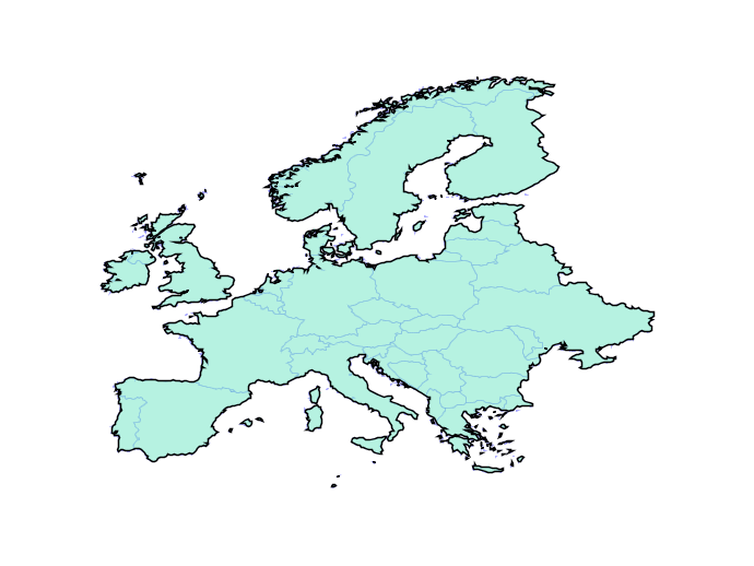 europe at different precisions