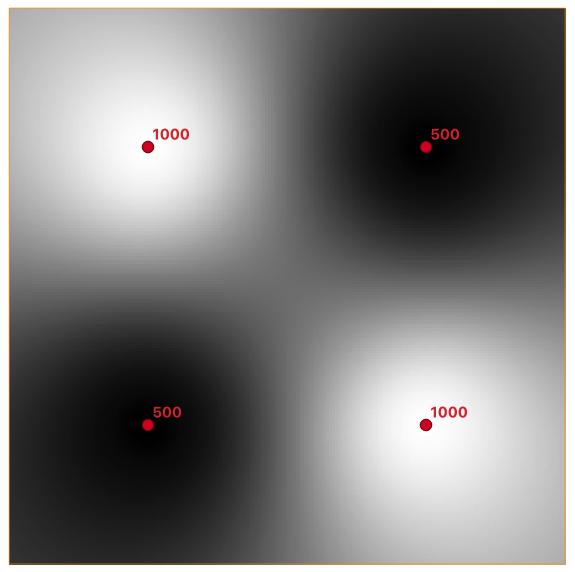 Interpolated raster surface grid